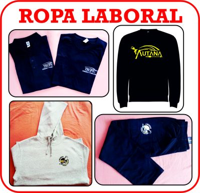 ROPA LABORAL. SUDADERAS, CAMISETAS, PANTALONES, POLAR, CHAQUETAS, POLOS, ETC.
